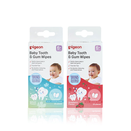 Pigeon Baby Tooth & Gum Wipes 20s (Natural & Strawberry)