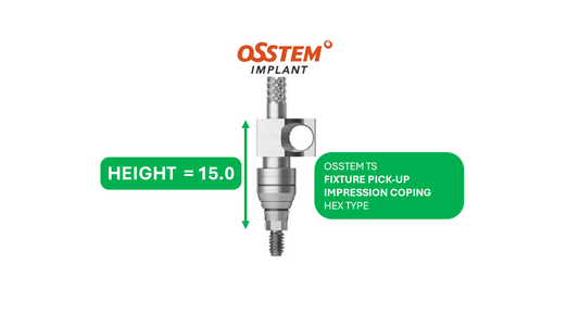 IMPLANT - IMPRESSION COPING PICK UP (OSSTEM), HEX, REGULAR,  HEIGHT 15.0MM, DIAMETER VARIES