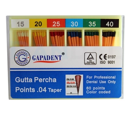ENDODONTIC - GP POINT (GAPADENT - .04 / .06 TAPERED)