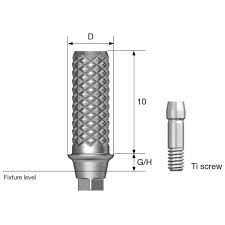 IMPLANT - OSSTEM TSIII GS TEMPORARY ABUTMENT WITH TI SCREW